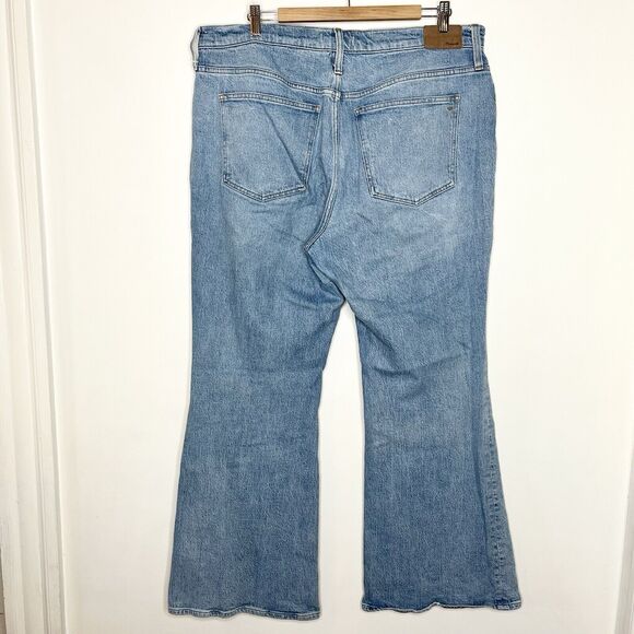 Madewell Perfect Vintage Flare Jeans Womens 32 Light Wash Stretch High Rise - Picture 5 of 7